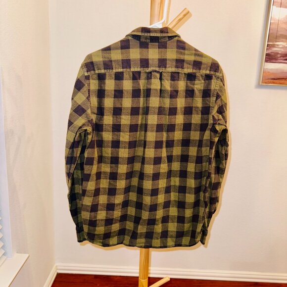 H&M Green Black Plaid Flannel Button-Up Shirt Men’s Medium - Picture 3 of 3